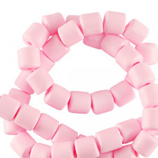 Polymer tube beads 6mm - Light pink